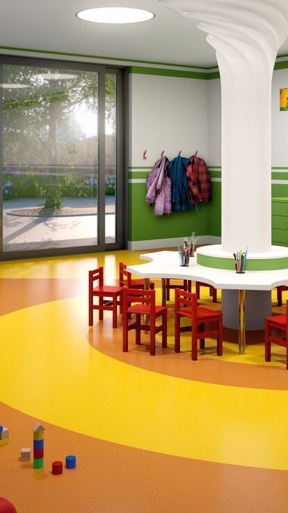 Yellow Vinyl Flooring