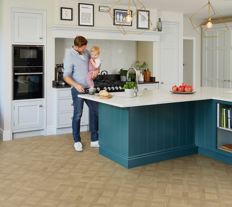 Polyflor vinyl flooring Kitchen - CF20_3407 Oxford Basket Weave