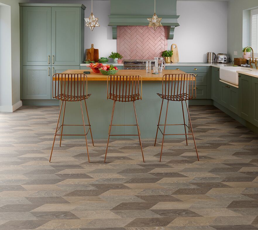 Polyflor vinyl flooring Kitchen - CF20_3409 Tan Bowman Oak
