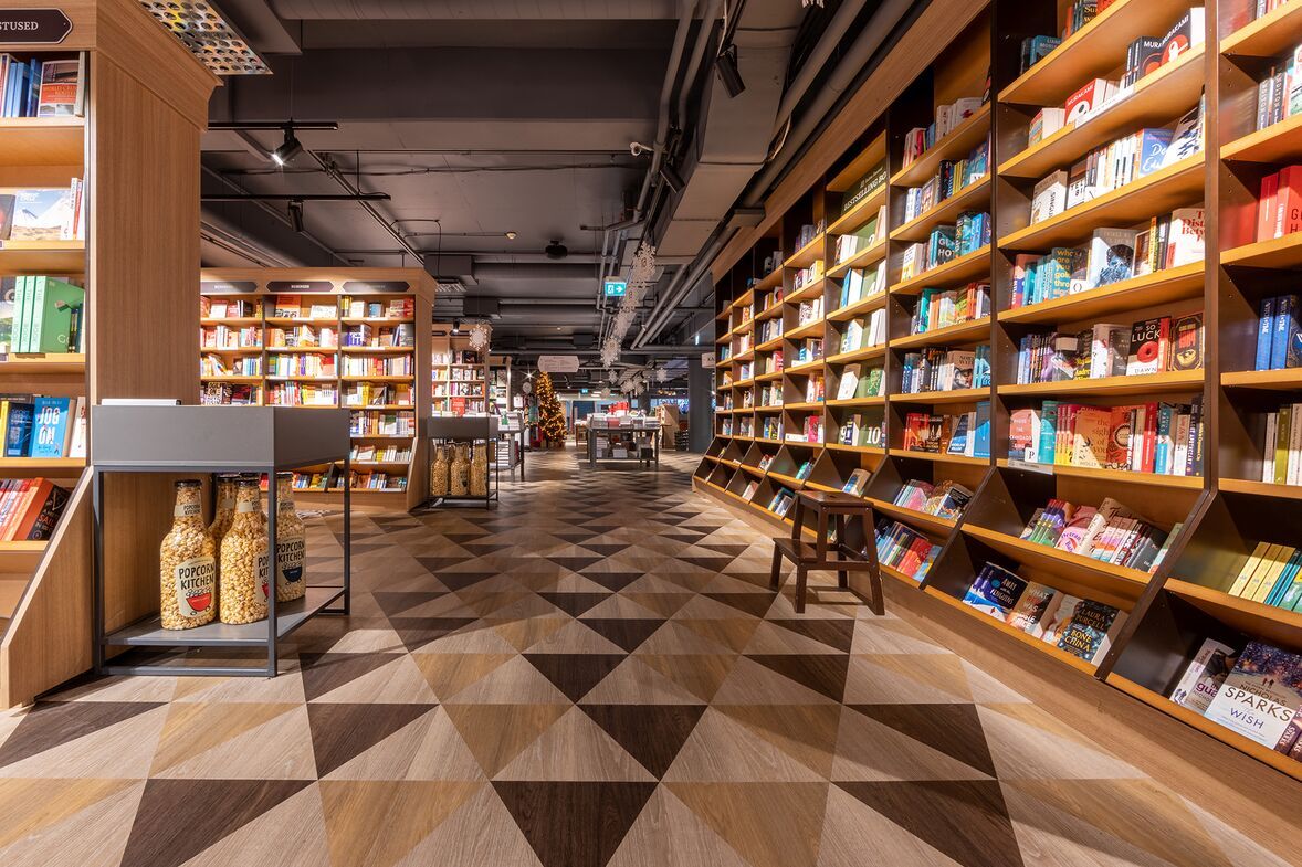 Rahva Raamat Book Shop using Polyflor Vinyl Flooring