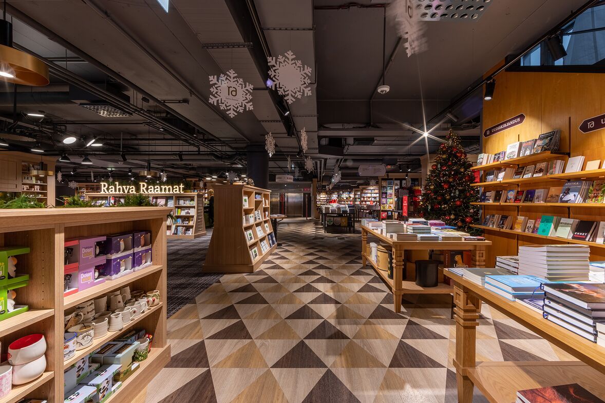 Rahva Raamat Book Shop using Polyflor Vinyl Flooring