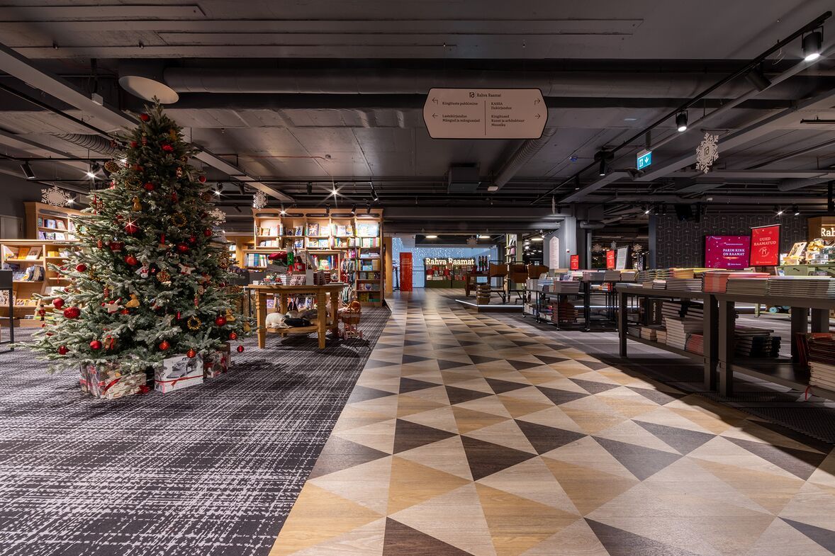 Rahva Raamat Book Shop using Polyflor Vinyl Flooring