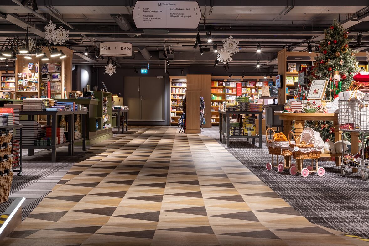 Rahva Raamat Book Shop using Polyflor Vinyl Flooring