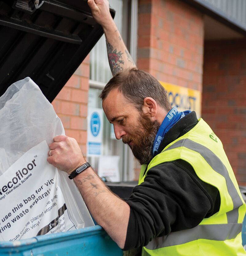 polyflor Recofloor sustainability vinyl flooring