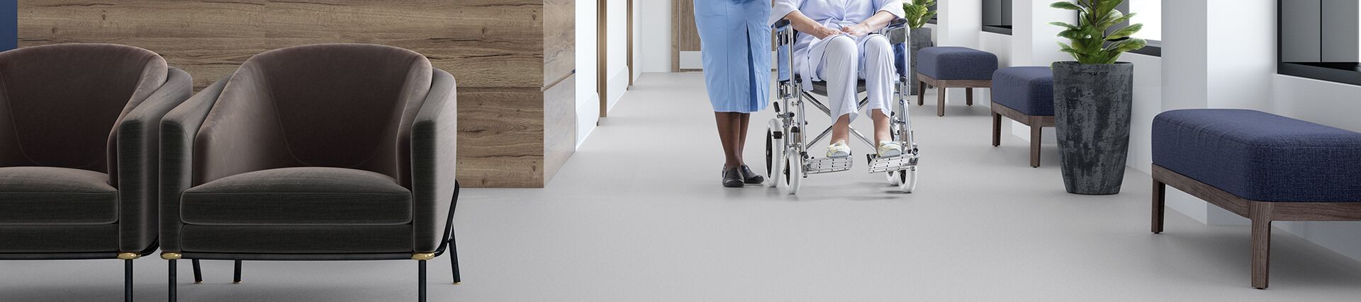 Flooring for health and care sectors
